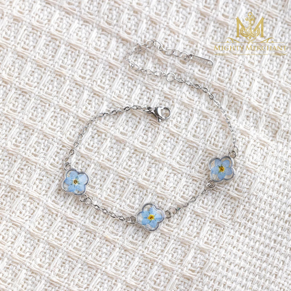 Purple Flower Bracelet for Women | Floral Handmade Bracelet