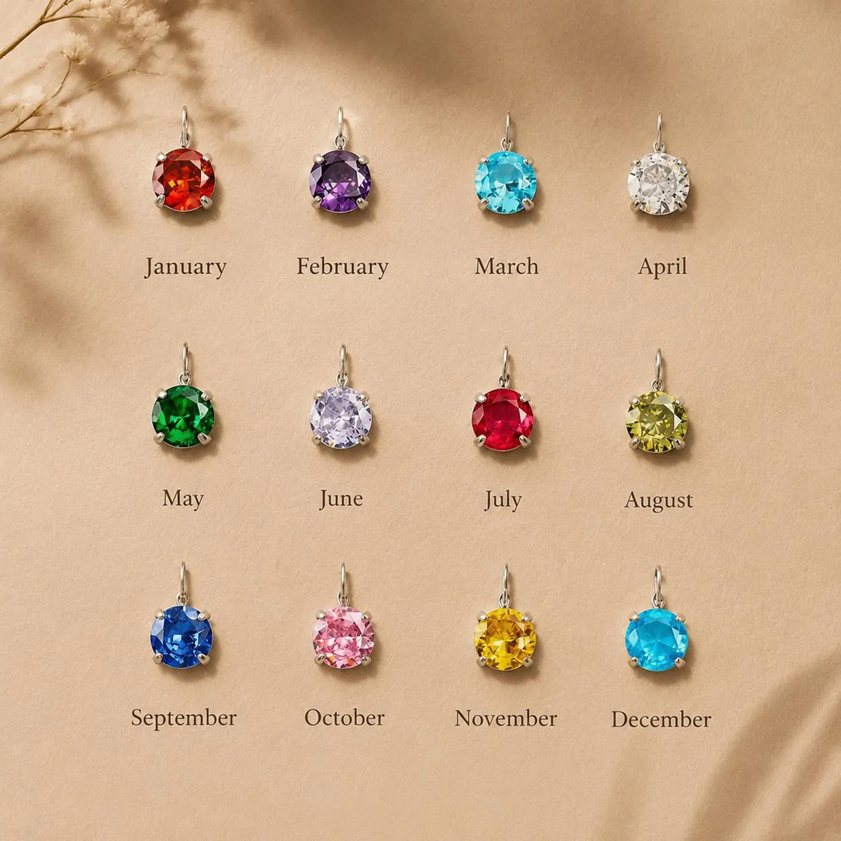 Handmade Resin Flower Pendant Necklace, Birthstone Charm, Nature-Inspired Jewelry