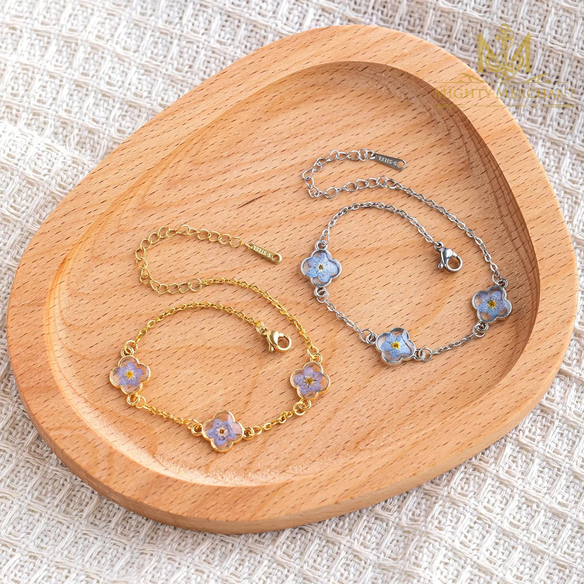 Purple Flower Bracelet for Women | Floral Handmade Bracelet